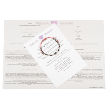 Bransoletka celebrytka czarny TURMALIN OPAL HEMATYT ochrona i przyjaźń